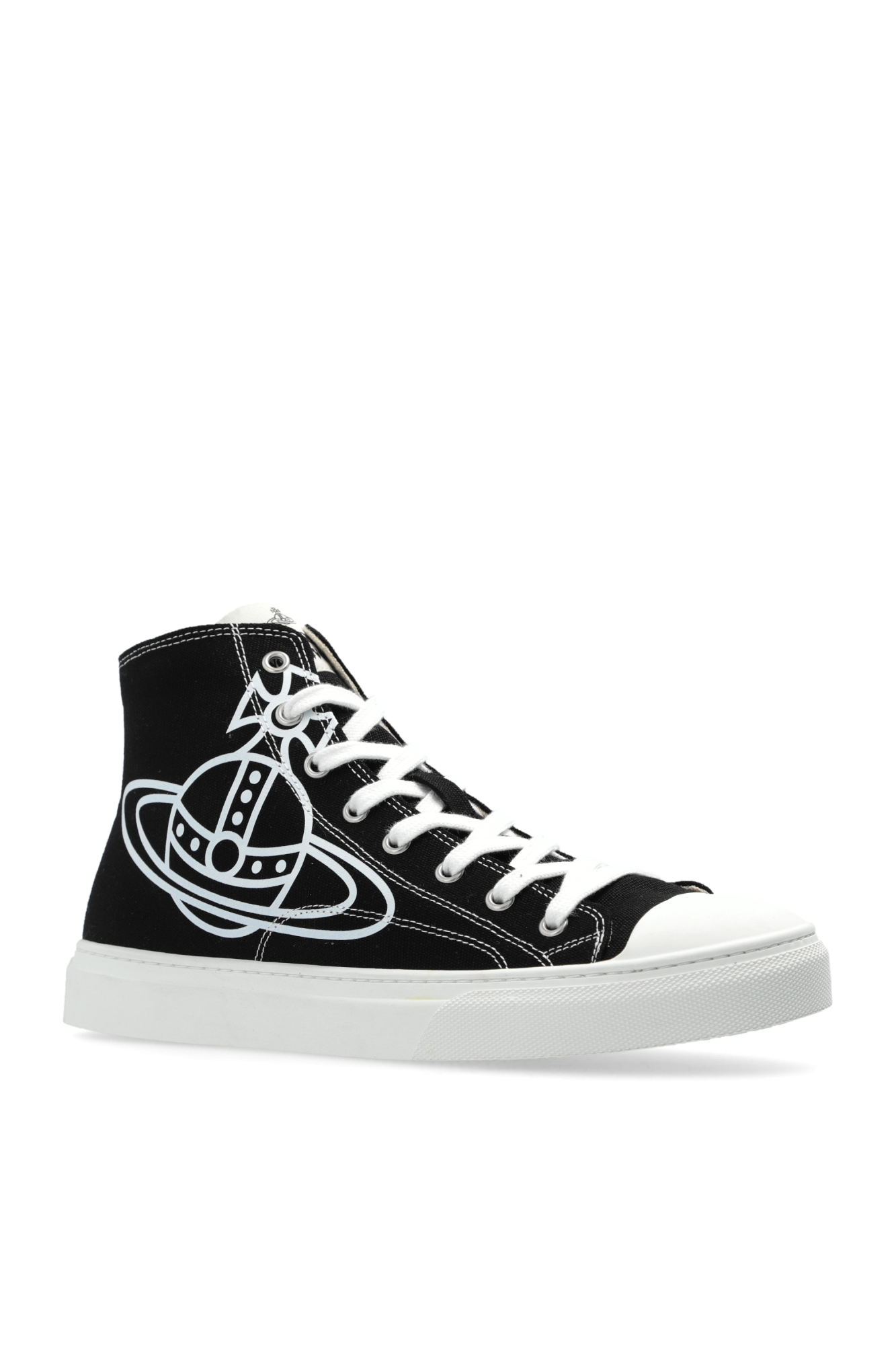 Vivienne Westwood PLIMSOLL HIGH TOP CANVAS SNEAKERS 送関込 High Top Canvas Plimsoll in BLACK | Vivienne Westwood®